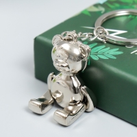 Брелок металл "Мишка" серебро, лапы двигаются 2,3х1х4 см Брелок металл "Мишка" серебро, лапы двигаются 2,3х1х4 см