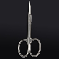 Ножницы маникюрные &laquo;Premium&raquo;, загнутые, узкие, 9 см, на блистере, цвет серебристый