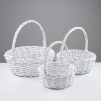 Набор корзин &laquo;Плетёнка&raquo;, 3 шт, 39&times;15/37 см, 31&times;13/31,5 см, 25&times;11/27 см, ива