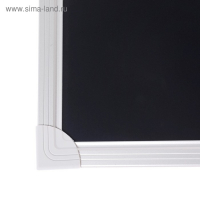 Доска магнитно-меловая 100х150 см, ЧЁРНАЯ, Calligrata СТАНДАРТ, в алюминиевой рамке, с полочкой