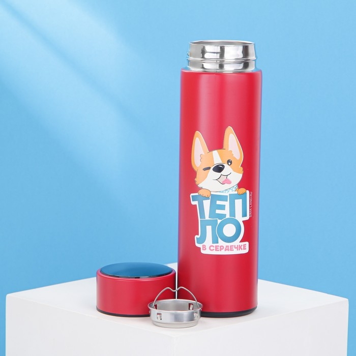 Термос с индикатором температуры &laquo;Тепло&raquo;, 500 мл, сохраняет тепло 8-10 ч