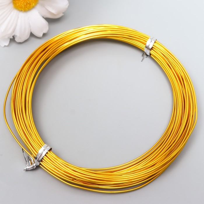 Проволока для творчества d 1мм, золото рул.10 м Проволока для творчества d 1мм, золото рул.10 м