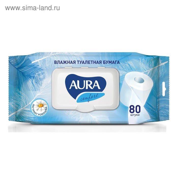 Туалетная бумага влажная Аura, 80 шт. Туалетная бумага влажная Аura, 80 шт.