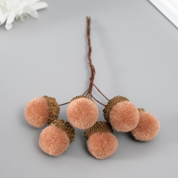 Цветы для декорирования Цветы для декорирования "Хлопчик" бежевый 1 букет= 6 веточек d=2 см 11 см