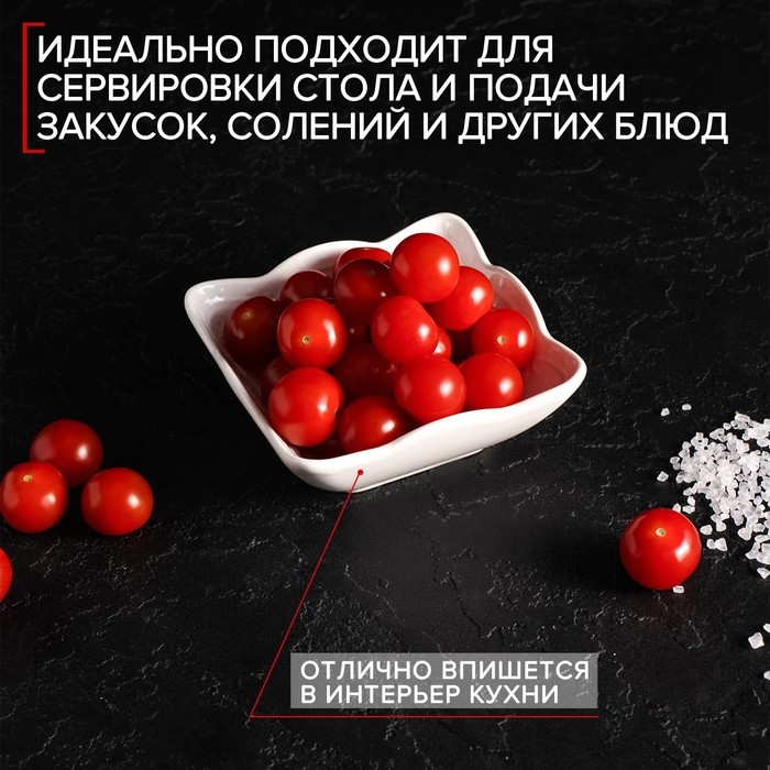 Салатник фарфоровый Доляна «Сьюзен», 200 мл, 11×11 см, цвет белый Салатник фарфоровый Доляна «Сьюзен», 200 мл, 11×11 см, цвет белый