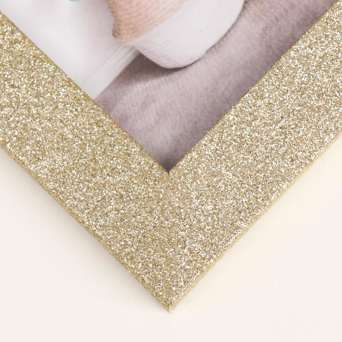 Фоторамка пластик на 2 фото 10х15 см Фоторамка пластик на 2 фото 10х15 см "Блёстки" золото 18х26,5 см