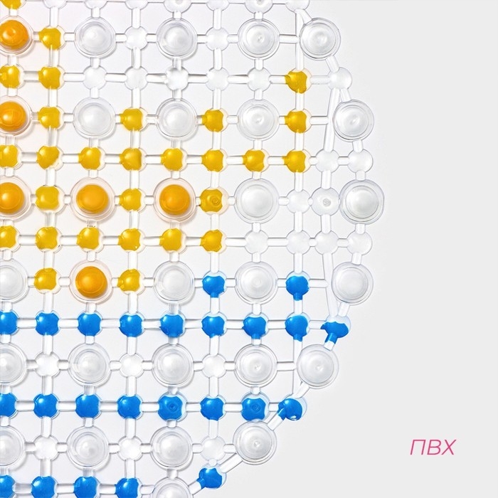 Коврик противоскользящий в ванну на присосках Доляна &laquo;Влюблённые уточки&raquo;, 35&times;65 см