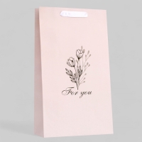 Пакет подарочный ламинированный под две бутылки"For you", 35 х 20 х 9 см Пакет подарочный ламинированный под две бутылки"For you", 35 х 20 х 9 см