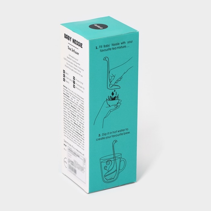 Ситечко для чая &laquo;Динозавр&raquo;, 14,5 см, цвет бирюзовый