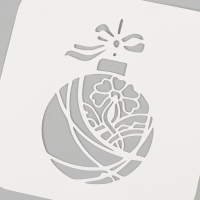 Трафарет пластиковый "Новогодний шарик", размер 9х9 см Трафарет пластиковый "Новогодний шарик", размер 9х9 см