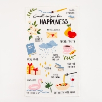 Набор кухонных полотенец Доляна Happiness, 35х60см-4шт, 100% хлопок