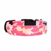 Ошейник с подсветкой Милитари 3 режима свечения размер S, ОШ 22-40 х 2,5 см розовый Ошейник с подсветкой Милитари 3 режима свечения размер S, ОШ 22-40 х 2,5 см розовый