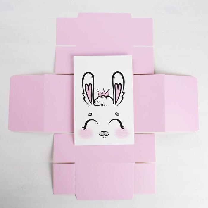 Коробка подарочная складная, упаковка, &laquo;Зайчик&raquo;, 15 х 15 х 8 см