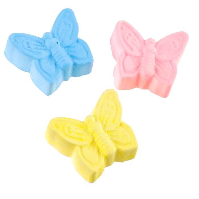 Мелки цветные для рисования на асфальте &laquo;Бабочка&raquo;, 3 шт