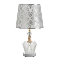 Настольная лампа с подсветкой "Ребекка" Е27 40Вт бело-золотой 25х25х45 см RISALUX