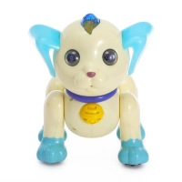 Робот собака &laquo;Умный питомец&raquo; ZHORYA, на пульте управления, интерактивный: звук, свет, танцующий, музыкальный, на батарейках, на русском языке, бежево-коричневый