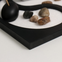 Сад камней Дзен "Медитация. Инь-ян" песок+аромапалочка 15х15х9,3 см