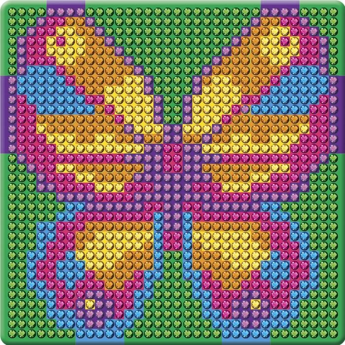 Алмазная мозаика на магните с полным заполнением для детей &laquo;Бабочка&raquo;, 10 х 10 см