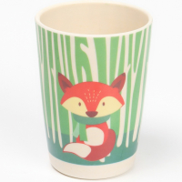 Набор детской посуды &laquo;Лисичка&raquo;, из бамбука, 5 предметов: тарелка, миска, стакан, столовые приборы