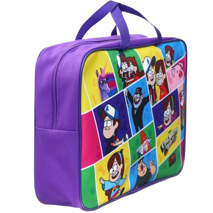 Папка с ручками текстильная А4, 350х270х100 мм, Гравити Фолз