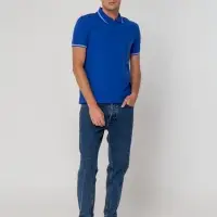 Рубашка поло Virma Stripes, ярко-синяя, размер M