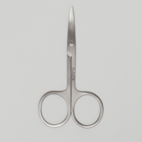 Ножницы маникюрные, загнутые, 9 см, цвет серебристый