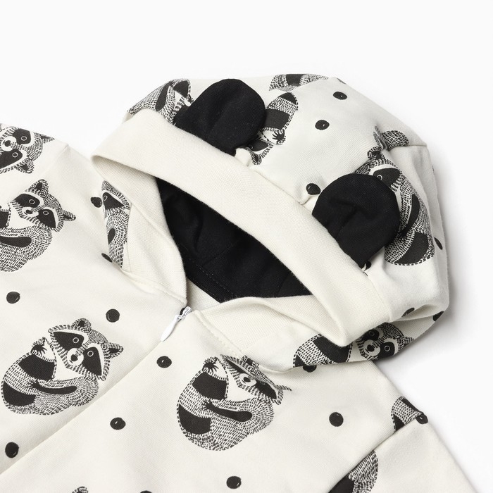 Комбинезон &laquo;Енот&raquo; Крошка Я, цвет белый, рост 74-80 см