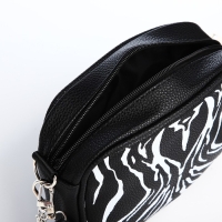 Сумка женская из искусственной кожи &laquo;Зебра&raquo;, 19х14х6 см.