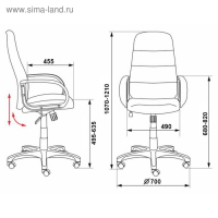Кресло руководителя  Бюрократ, черный,  экокожа/сетка, CH-808AXSN/LBL+TW-11
