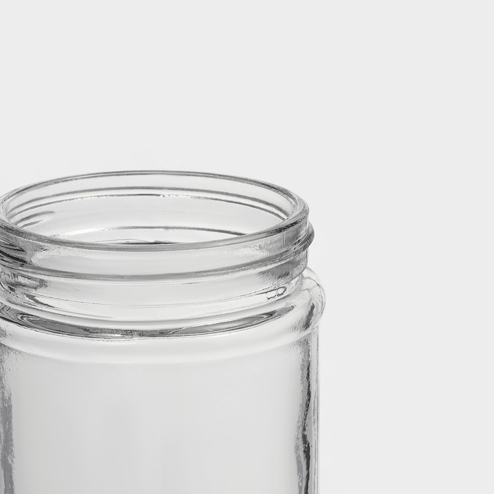 Банка стеклянная для хранения сыпучих продуктов Доляна &laquo;Премиум&raquo;, 550 мл, 15&times;8 см, с металлической крышкой