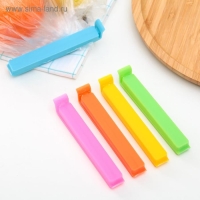 Зажимы для пакетов Доляна «Лёд», 10,5 см, 5 шт, цвет МИКС Зажимы для пакетов Доляна «Лёд», 10,5 см, 5 шт, цвет МИКС