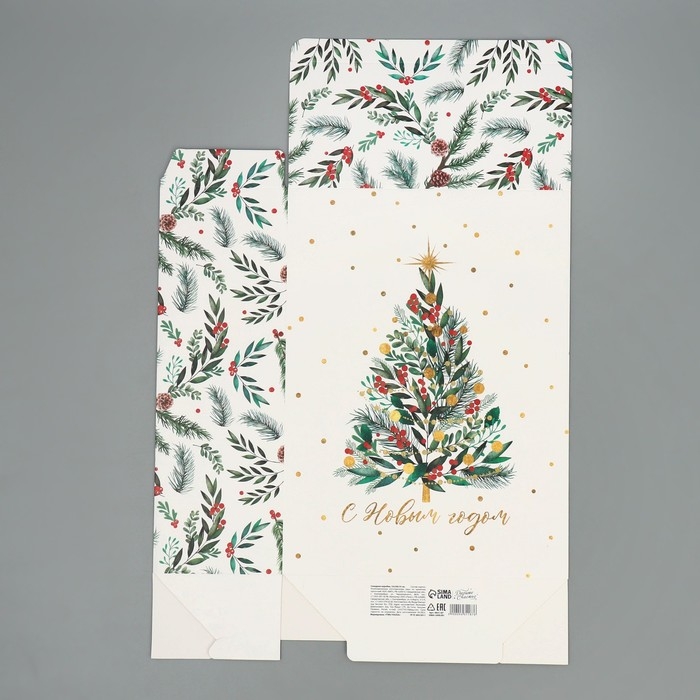 Коробка подарочная новогодняя складная &laquo;Елочка&raquo;, 22 х 30 х 10 см