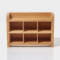 Банки стеклянные для хранения сыпучих продуктов &laquo;Тури&raquo;, 8 предметов: 6 банок 300 мл, 8&times;6 см, ложка, бамбуковый ящик