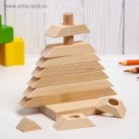 Детская пирамидка «Ёлочка», деревянная, материал: берёза Детская пирамидка «Ёлочка», деревянная, материал: берёза