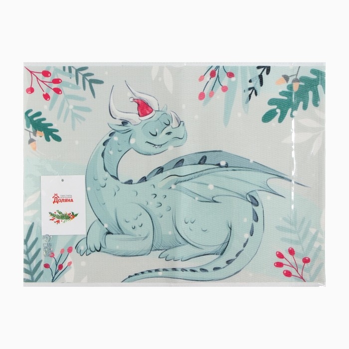 Салфетка новогодняя на стол Доляна &laquo;Дракон&raquo;, 40х29см