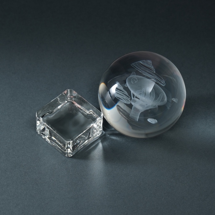 Сувенир стекло шар "Дирижабль" d=6 см