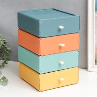 Шкатулка пластик "Ящик" набор 4 шт 19,5х18х23,2 см Шкатулка пластик "Ящик" набор 4 шт 19,5х18х23,2 см