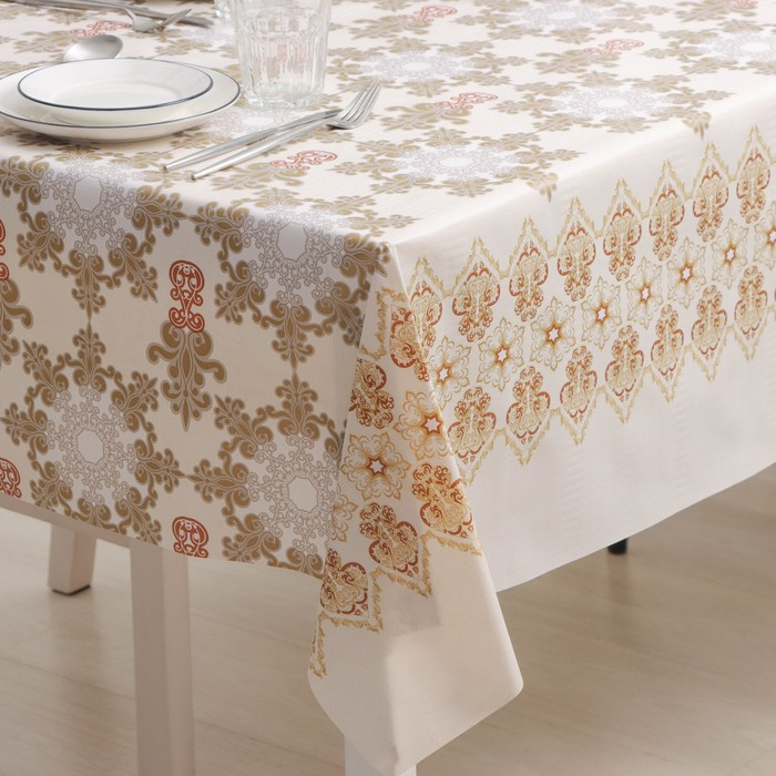 Клеёнка на стол Доляна &laquo;Шарм&raquo;, на нетканой основе, ширина 137 см, толщина 0,2 мм, рулон 20 м