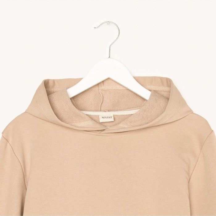 Спортивный костюм мужской (худи,брюки) MINAKU, цвет бежевый, размер 52