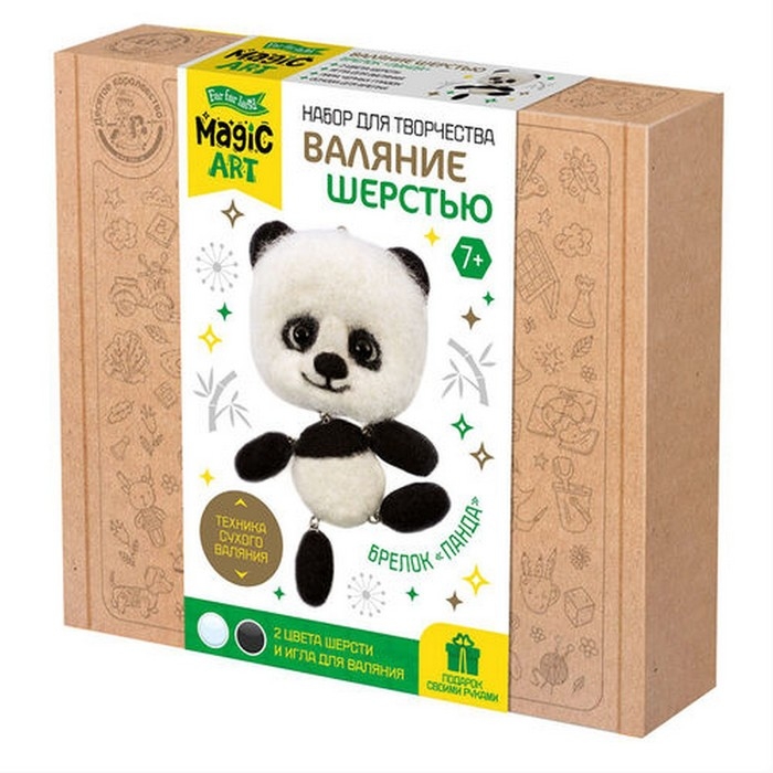 Игрушка брелок &laquo;Панда&raquo;, валяние шерстью