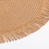 Набор салфеток 2 шт.Доляна "Бохо",цв.бежевый, d 38 см Набор салфеток 2 шт.Доляна "Бохо",цв.бежевый, d 38 см