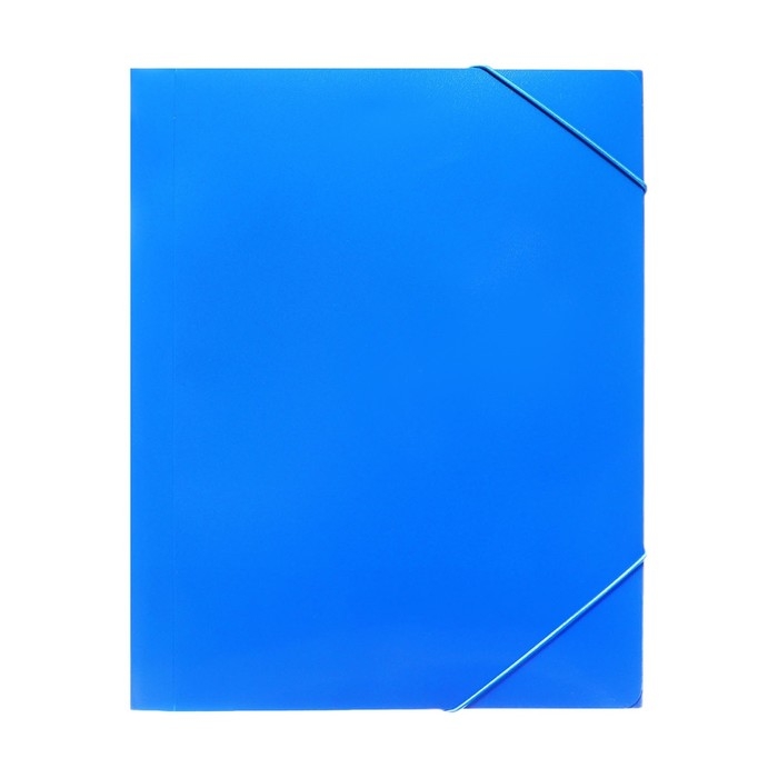 Папка-короб на резинке А4, 500мкм, Calligrata, корешок 25 мм, до 230 листов, тиснение "песок", синяя