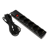 Сетевой фильтр Luazon Lighting, 5 розеток, 5 м, 3500 Вт, 3х1 мм2, 16 A, 220 В, c предохранителем, черный Сетевой фильтр Luazon Lighting, 5 розеток, 5 м, 3500 Вт, 3х1 мм2, 16 A, 220 В, c предохранителем, черный