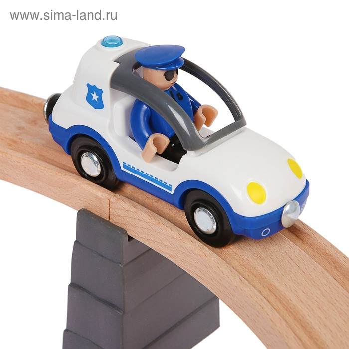 Железная дорога Железная дорога "Путешествие на море", поезд на батарейках, 92 элемента