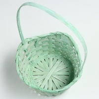 Набор корзин, 19х7,5х9,5/31 см, 22х9х11/34 см, 24х9х11,5/35 см, 3 шт, зелёные, бамбук