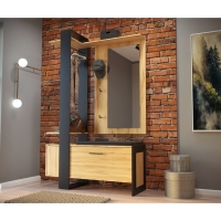 Прихожая Челси, 1000х364х2000, Дуб крафт золотой/Антрацит