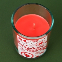 Свечи в стакане новогодние «Новый год: Счастья от Деда Мороза», набор, 2 шт., аромат корица и апельсин Свечи в стакане новогодние «Новый год: Счастья от Деда Мороза», набор, 2 шт., аромат корица и апельсин