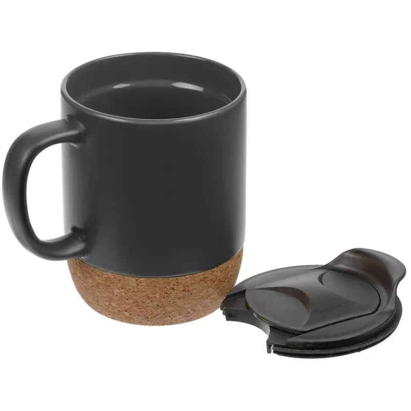 Кружка с пробковой подставкой Corky Walk, серая Кружка с пробковой подставкой Corky Walk, серая