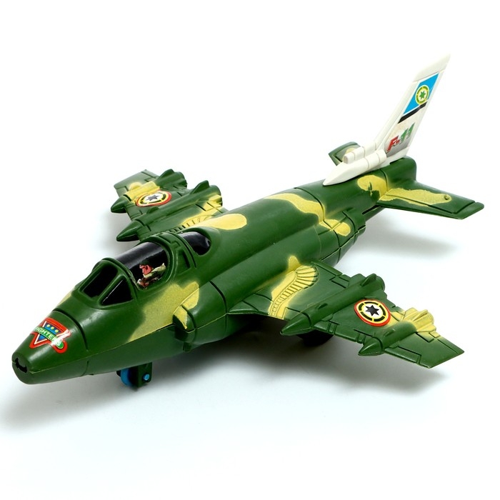 Самолет инерционный «Комбат», цвет МИКС Самолет инерционный «Комбат», цвет МИКС