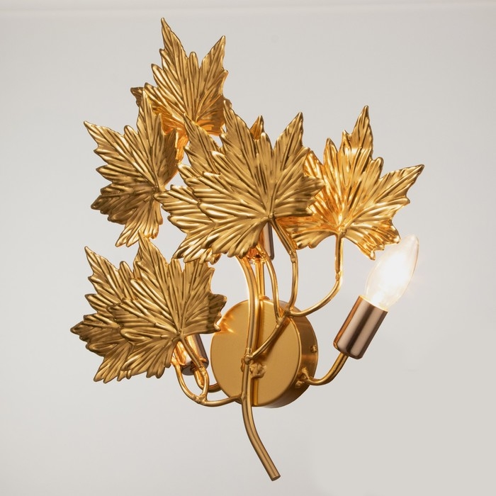 Бра Бра "Клен" 1хЕ14 40Вт золото 55х55х15 см